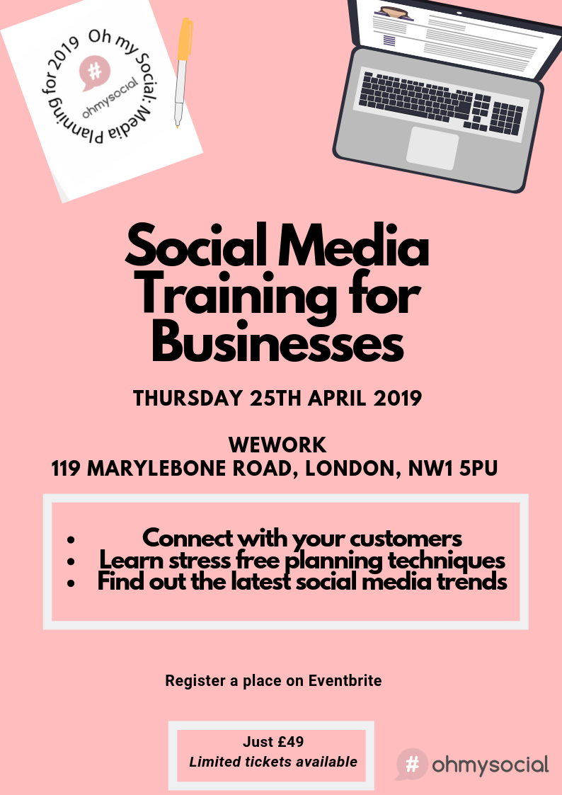 social media training session london 25th april